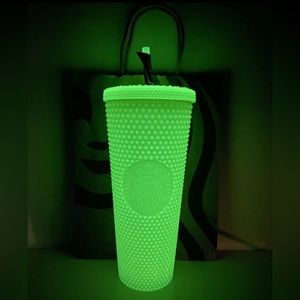 2022 Starbucks Halloween Glow in the Dark Lemongrass StuddedTumbler 24 oz Venti